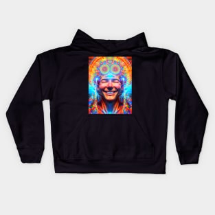 Peaking (3) - Trippy Psychedelic Art Kids Hoodie